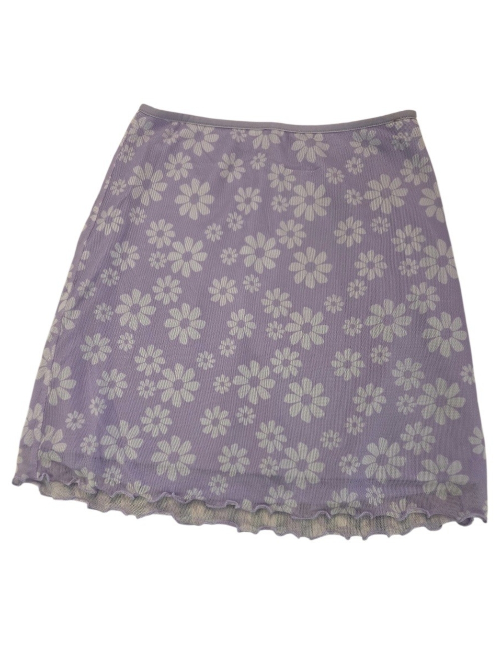 90s Style art class Lavender Floral Mini Skirt